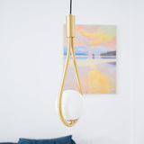 Elegant White Glass Globe Droplight Pendant Lamp for Modern Living Rooms and Dining Spaces