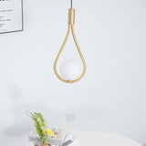 Elegant White Glass Globe Droplight Pendant Lamp for Modern Living Rooms and Dining Spaces