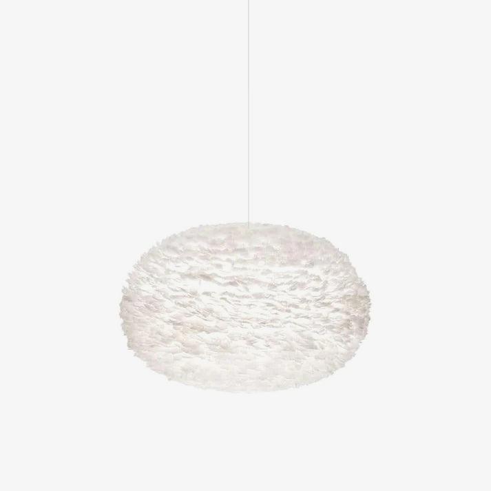 Elegant White Goose Feather Pendant Light Modern Nordic Hanging Lamp for Bedroom and Living Room