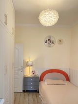 Elegant White Goose Feather Pendant Light Modern Nordic Hanging Lamp for Bedroom and Living Room