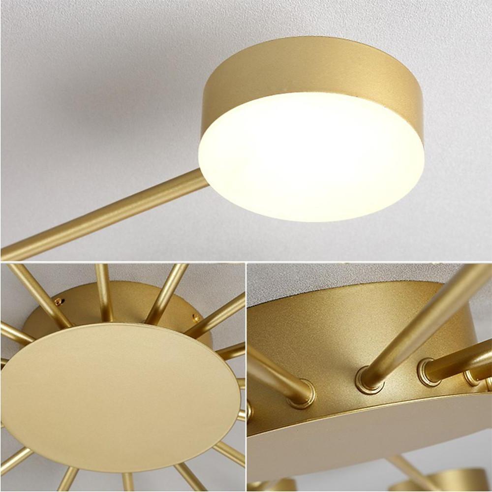 Modern 16 Light LED Cluster Flush Mount Ceiling Lamp for Living Room and Kitchen