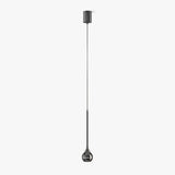 Elie Modern LED Droplight Pendant Lamp with Minimalist Black Aluminum and Acrylic Diffuser