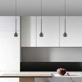 Elie Modern LED Droplight Pendant Lamp with Minimalist Black Aluminum and Acrylic Diffuser
