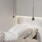 Elie Modern LED Droplight Pendant Lamp with Minimalist Black Aluminum and Acrylic Diffuser