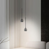Elie Modern LED Droplight Pendant Lamp with Minimalist Black Aluminum and Acrylic Diffuser