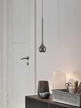 Elie Modern LED Droplight Pendant Lamp with Minimalist Black Aluminum and Acrylic Diffuser
