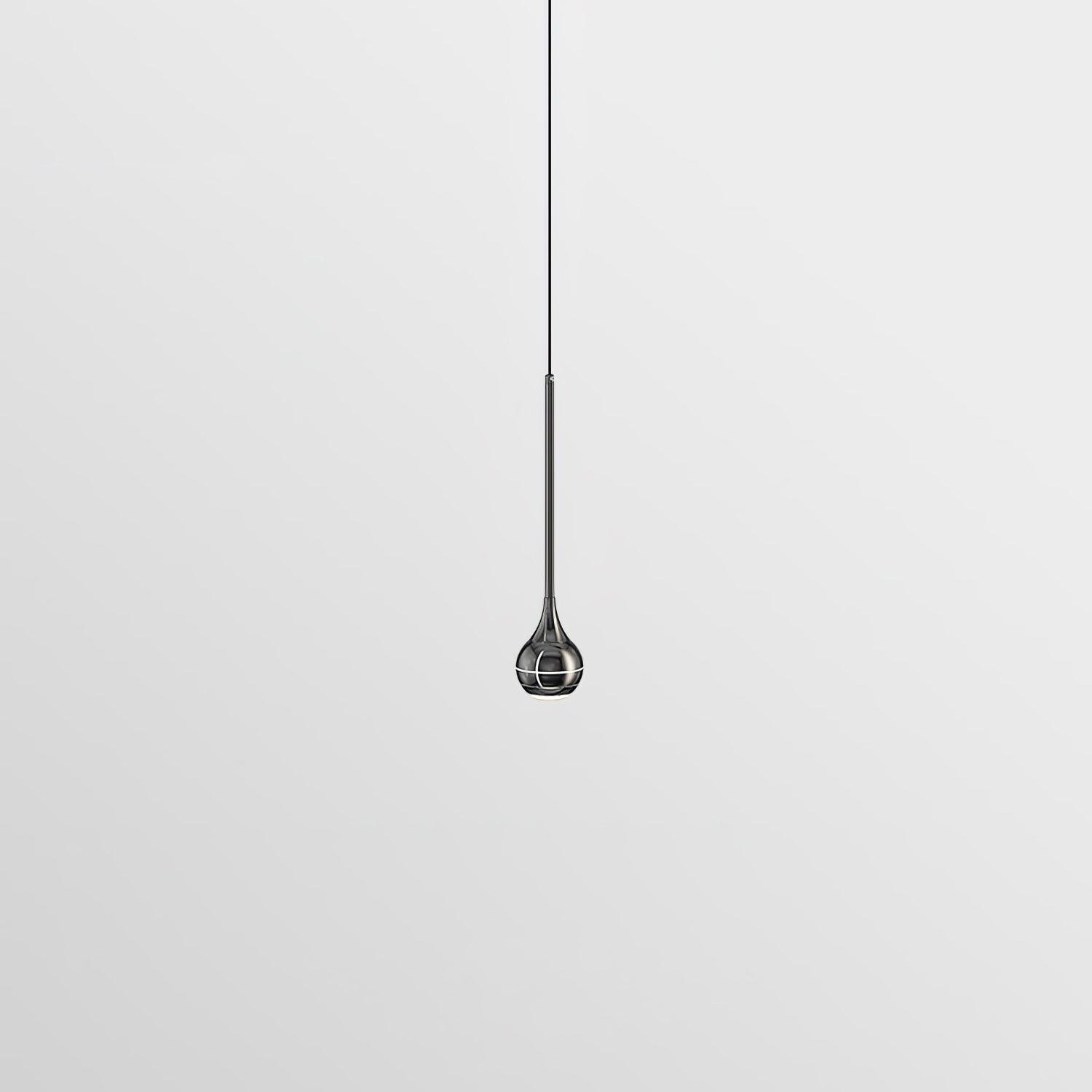 Elie Modern LED Droplight Pendant Lamp with Minimalist Black Aluminum and Acrylic Diffuser
