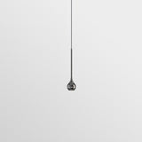Elie Modern LED Droplight Pendant Lamp with Minimalist Black Aluminum and Acrylic Diffuser
