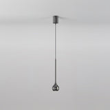 Elie Modern LED Droplight Pendant Lamp with Minimalist Black Aluminum and Acrylic Diffuser