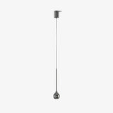 Elie Modern LED Droplight Pendant Lamp with Minimalist Black Aluminum and Acrylic Diffuser