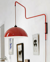 Elio Modern Swivel Wall Sconce Plug In Adjustable Arm Lamp with Counterweight for Reading