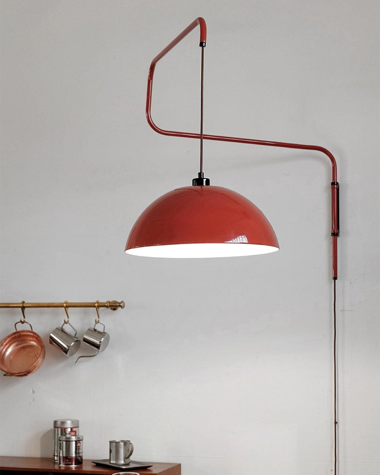 Elio Modern Swivel Wall Sconce Plug In Adjustable Arm Lamp with Counterweight for Reading