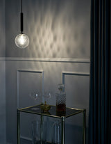 Elysian Glow Glass Sphere Pendant Swag Light with Brass Finish and Plug In Cord