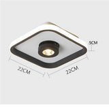 Modern Adjustable Square LED Ceiling Flush Mount Spotlight for Hallways and Porches