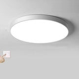 Modern 12 Inch Matte Black Flush Mount Ceiling Light Dimmable Integrated LED Light Fixture