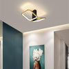 Modern Geometric Square Gold LED Flush Mount Ceiling Lamp for Contemporary Home Interiors