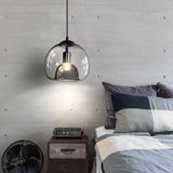 Eres Translucent Oval Glass Droplight Pendant Lamp for Modern Interior Ceiling Decor