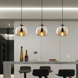 Eres Translucent Oval Glass Droplight Pendant Lamp for Modern Interior Ceiling Decor