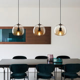 Eres Translucent Oval Glass Droplight Pendant Lamp for Modern Interior Ceiling Decor