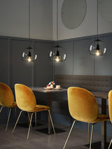 Eres Translucent Oval Glass Droplight Pendant Lamp for Modern Interior Ceiling Decor