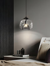 Eres Translucent Oval Glass Droplight Pendant Lamp for Modern Interior Ceiling Decor