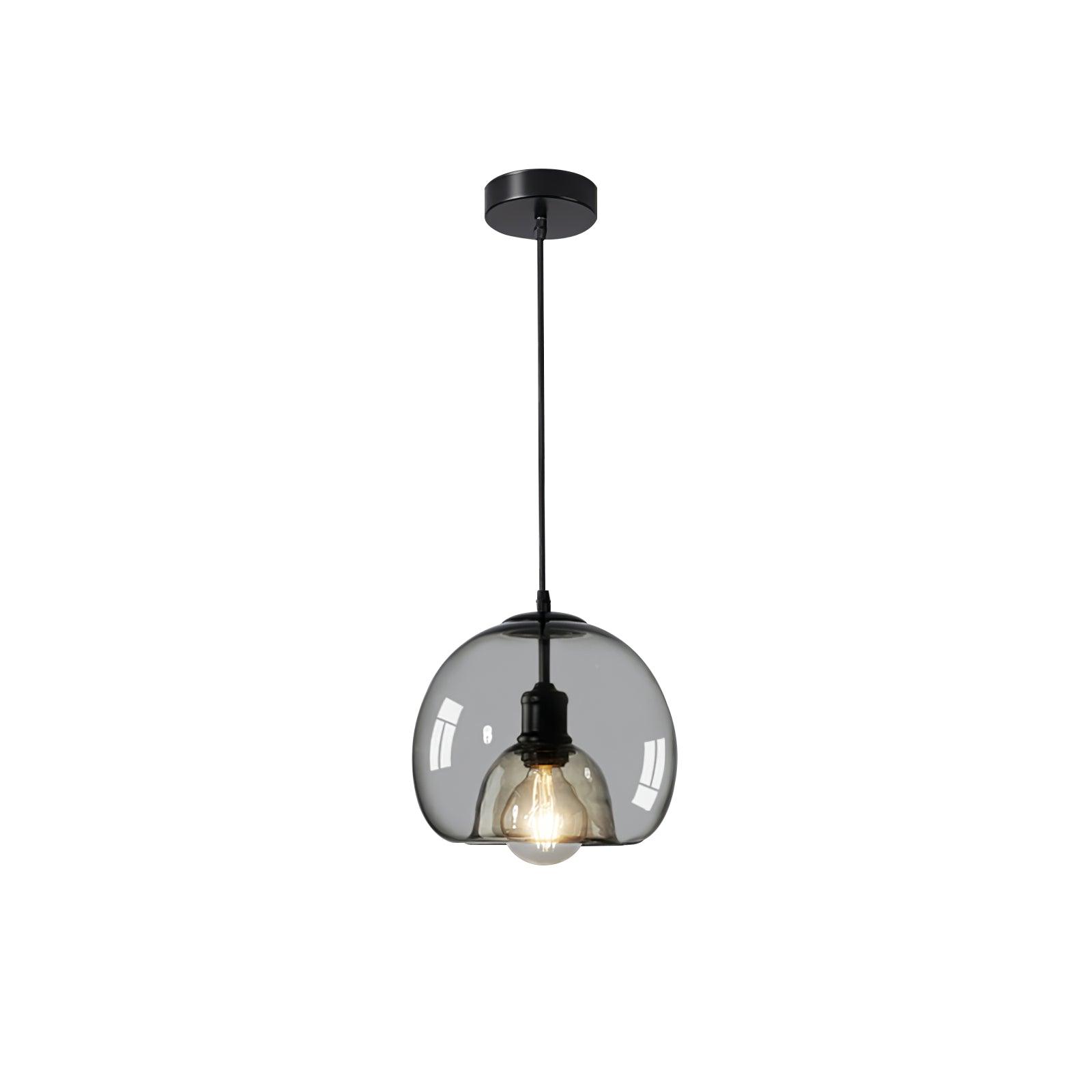 Eres Translucent Oval Glass Droplight Pendant Lamp for Modern Interior Ceiling Decor