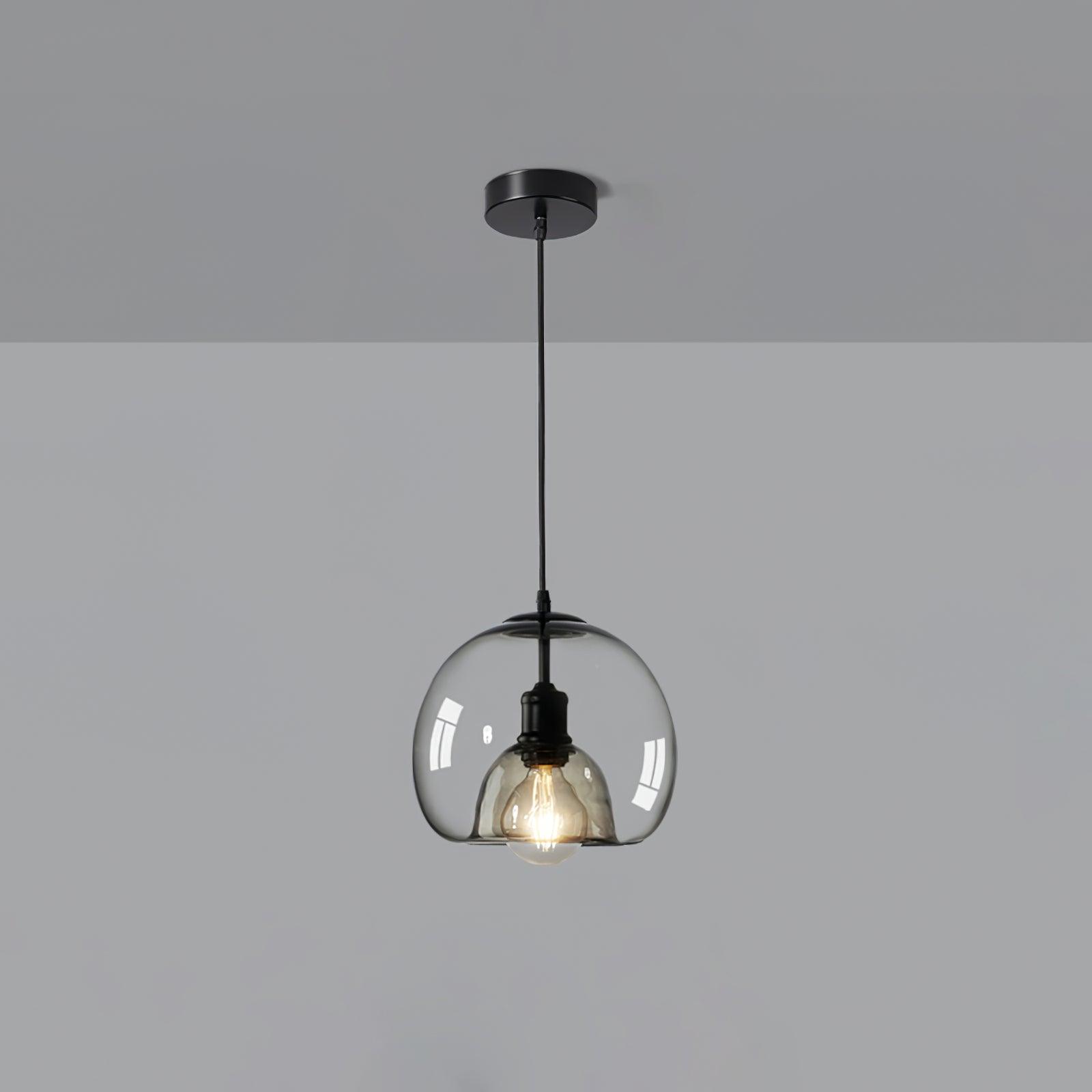Eres Translucent Oval Glass Droplight Pendant Lamp for Modern Interior Ceiling Decor