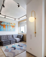 Erikson Modern Glass Globe Wall Sconce Contemporary Indoor Wall Mounted Light Fixture