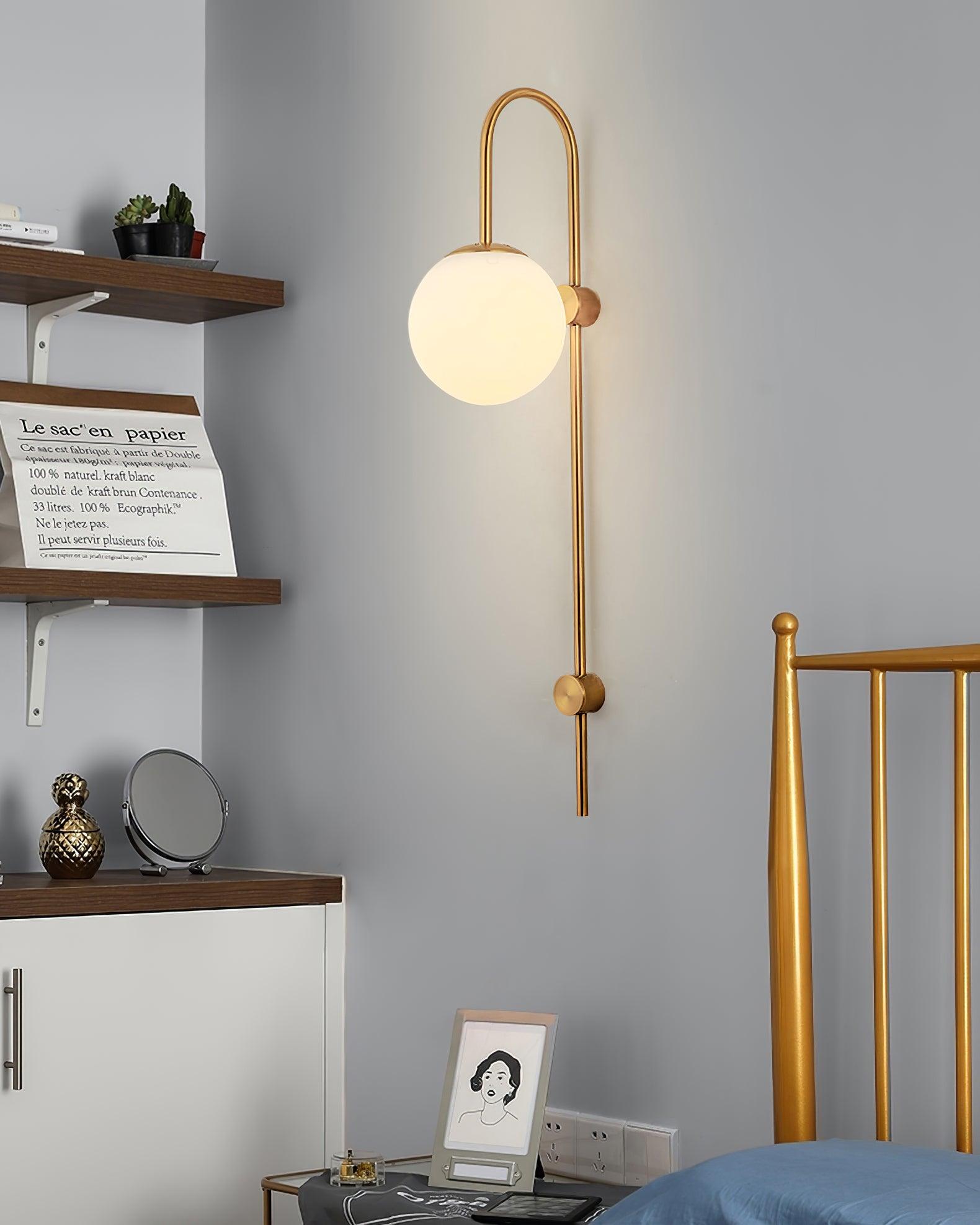 Erikson Modern Glass Globe Wall Sconce Contemporary Indoor Wall Mounted Light Fixture