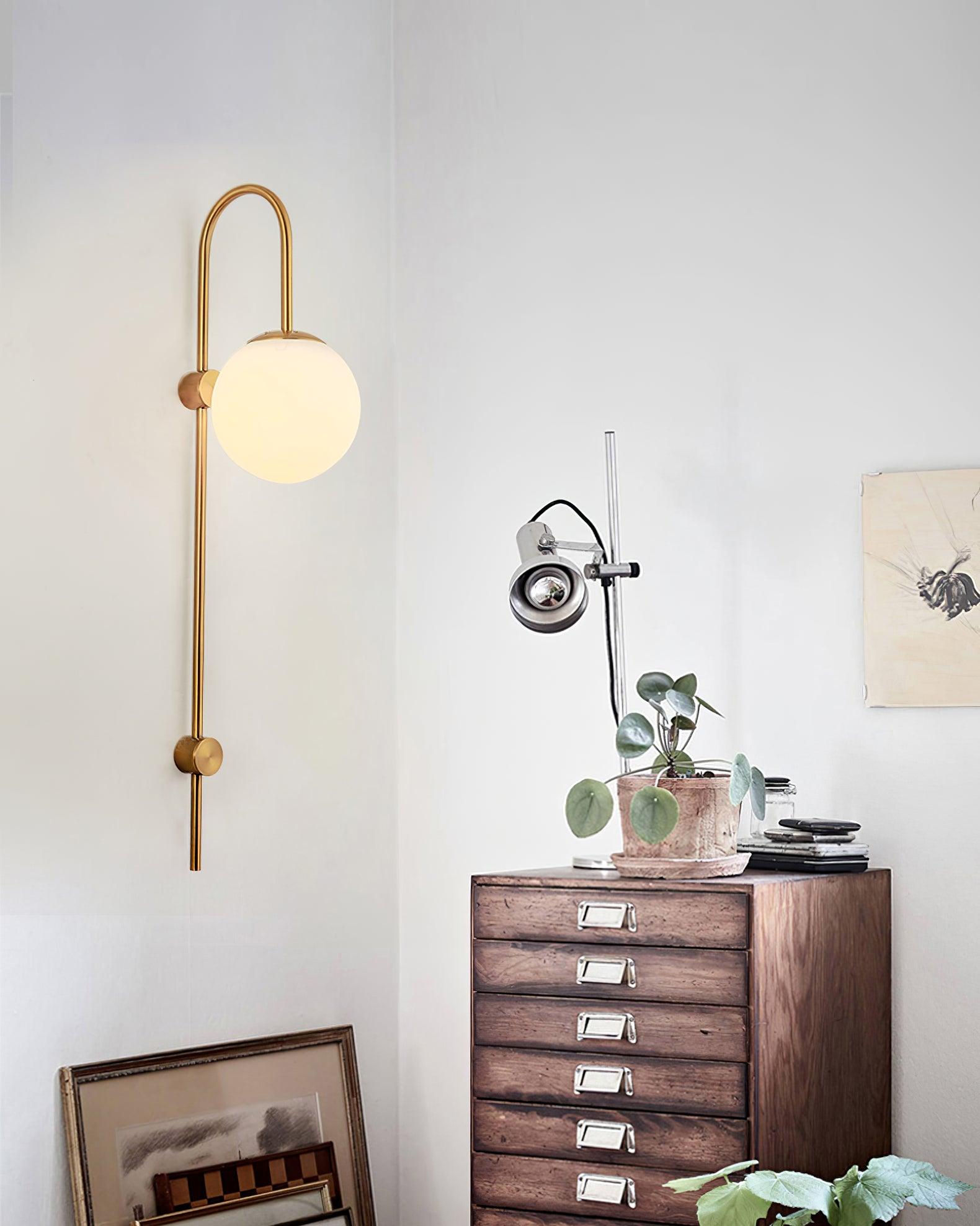 Erikson Modern Glass Globe Wall Sconce Contemporary Indoor Wall Mounted Light Fixture