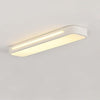 Modern 19 Inch Long Oval LED Flush Mount Ceiling Light Minimalist Rectangular Metal Fixture for Home