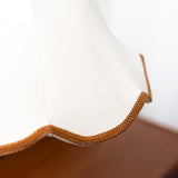 Eryn Mid Century Modern Beige Fabric Pendant Light with Walnut Wood Frame Hanging Ceiling Lamp