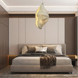 Etaias Handcrafted Paper Pulp LED Pendant Light White Artistic Hanging Fixture for Modern Interiors