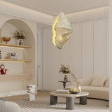 Etaias Handcrafted Paper Pulp LED Pendant Light White Artistic Hanging Fixture for Modern Interiors