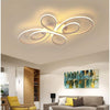 Modern Artistic Curved LED Ceiling Light Dimmable Flush Mount Chandelier for Living Room