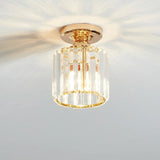 Modern Crystal LED Flush Mount Ceiling Light Industrial Metal Lamp for Hallway