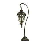 European Style Outdoor Lawn Light with Raindrop Glass Shade Waterproof Aluminum Garden Pathway Lamp