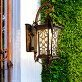 European Style Outdoor Wall Lamp Waterproof Black Aluminum Exterior Sconce for Porch and Garden