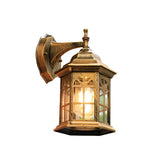 European Style Waterproof Aluminum Glass Outdoor Wall Sconce for Porch and Terrace