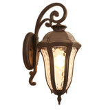 European Style Waterproof Die Cast Aluminum Outdoor Wall Sconce for Garden and Porch in Coffee Gold