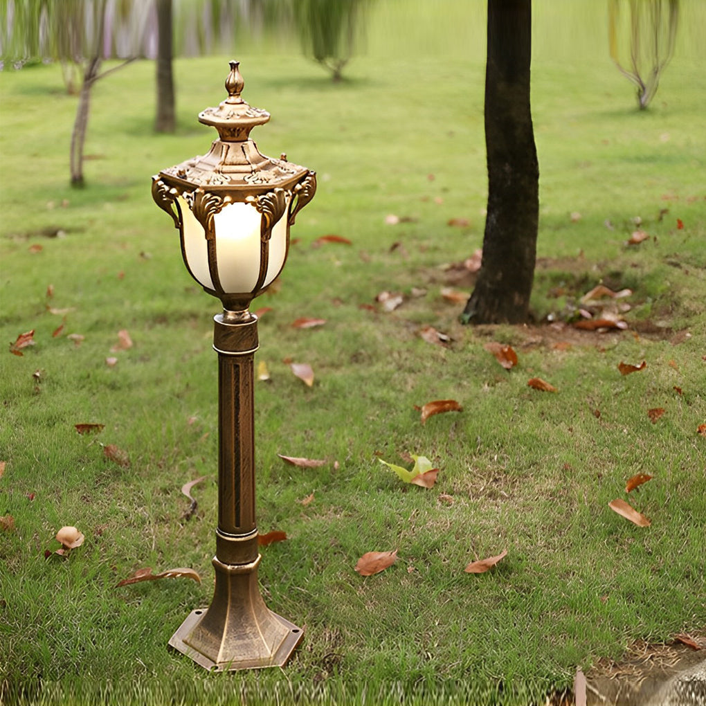 European Style Waterproof Outdoor Garden Pathway Post Light Aluminum Lawn Lamp 31 Inch