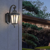European Style Waterproof Outdoor Wall Light with Frosted Glass Shade and Durable Black Aluminum Body