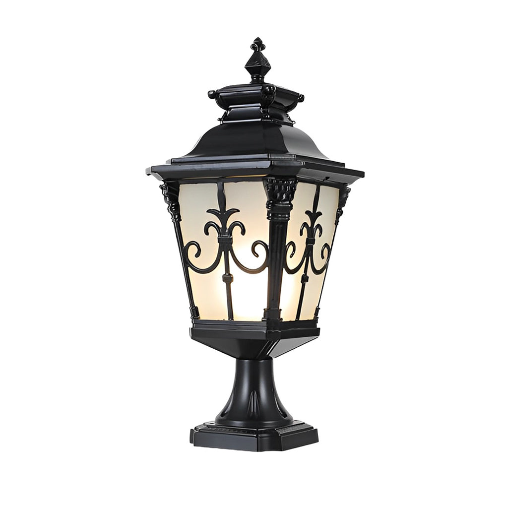 European Style Waterproof Solar Fence Post Light for Outdoor Garden Pillars