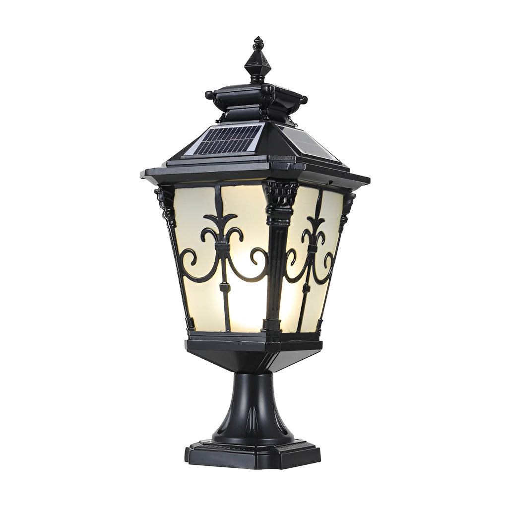 European Style Waterproof Solar Fence Post Light for Outdoor Garden Pillars