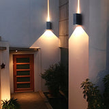 Exterior LED Up and Down Wall Sconce Dual Beam Outdoor Porch Light for Garden Villa