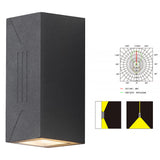 Exterior LED Up and Down Wall Sconce Dual Beam Outdoor Porch Light for Garden Villa