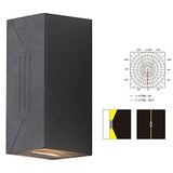 Exterior LED Up and Down Wall Sconce Dual Beam Outdoor Porch Light for Garden Villa
