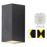 Exterior LED Up and Down Wall Sconce Dual Beam Outdoor Porch Light for Garden Villa