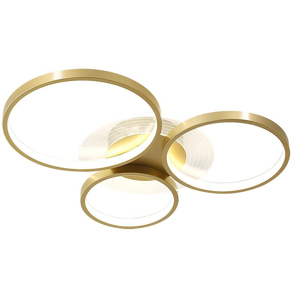 Modern Geometric Circle LED Flush Mount Ceiling Lamp for Minimalist Interior Lighting