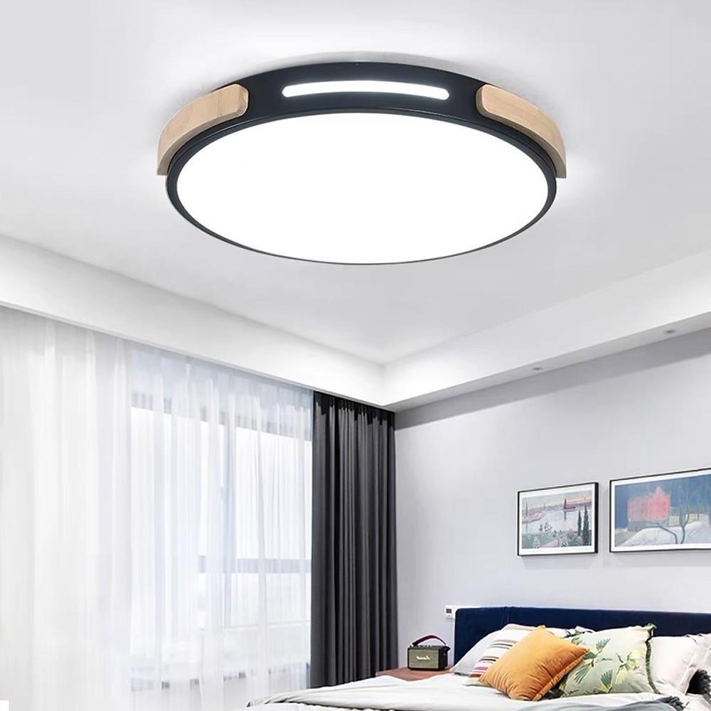 Modern Minimalist Round LED Flush Mount Ceiling Light for Living Room and Bedroom